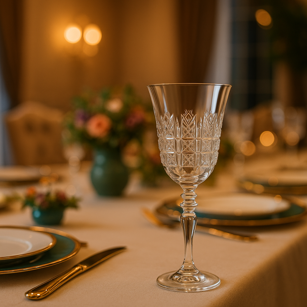 Opalin – 6 Piece Hand-Cut Crystal Goblet Set